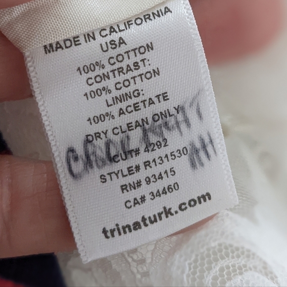 TRINA Turk Bright Chevron Cotton Sheath Midi Dress 4 - Picture 16 of 17